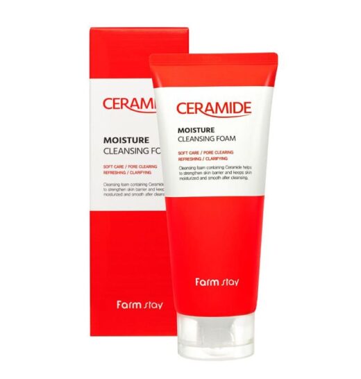 УМЫВАНИЕ FARM STAY CEREMIDE MOISTURE CLEANSING FOAM 180ml