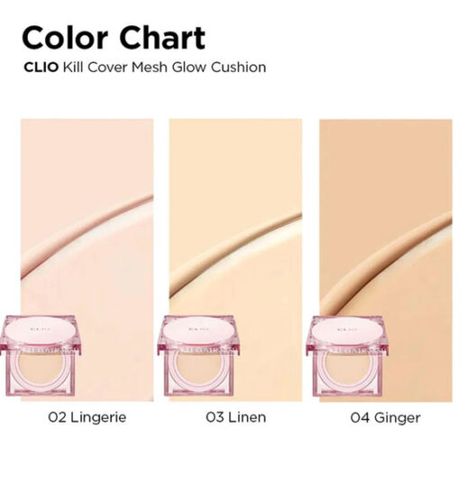 КУШОН С ЗАПАСНЫМ БЛОКОМ CLIO KILL COVER MESH GLOW CUSHION #3-BY LINEN 15g x 2ea