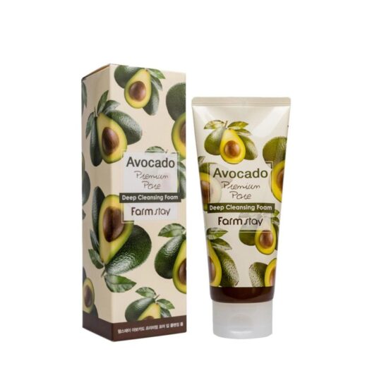УМЫВАНИЕ FARM STAY AVOCADO PREMIUM PORE DEEP CLEANSING FOAM 180 ml