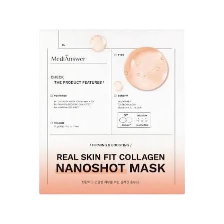 ОДНОРАЗОВАЯ МАСКА MEDIANSWER REAL SKIN FIT COLLAGEN NANOSHOT MASK 32 g