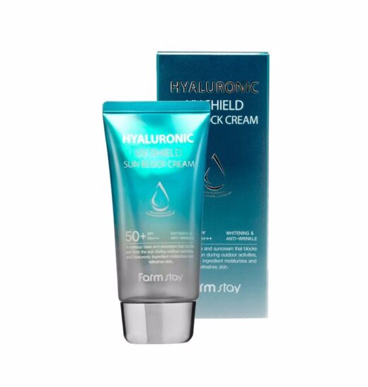 СОЛНЦЕЗАЩИТНЫЙ КРЕМ FARM STAY HYALURONIC UV SHIELD SUN BLOCK CREAM 70 g